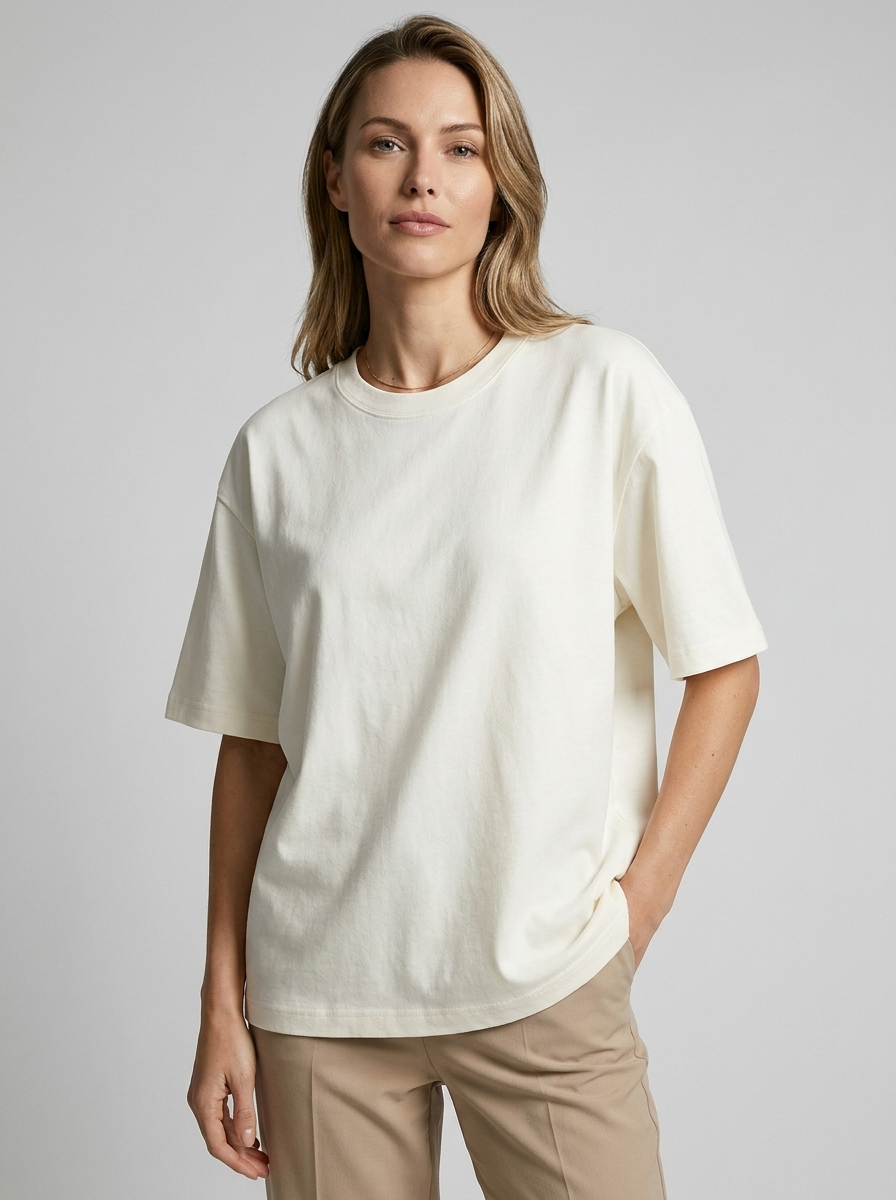 Dark grey oversized basic t-shirt in soft cotton with relaxed fit