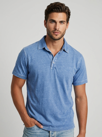 Jonah | Men's Casual Polo Shirt with Vintage Wash Finish and Soft Cotton