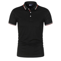 Zachary | Men's Cotton Polo Shirt with Contrast Trim and Ribbed Knit Collar