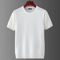 Levi | Men's Knitted Cotton T-Shirt with Breathable Fine Knit Spring Texture