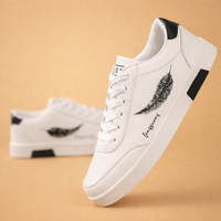 Harrison | Men's Classic Low-Top Sneakers with Cushioned Leather Look Upper