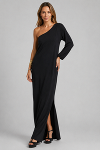 Helena | Women's One-Shoulder Maxi Dress with Minimalist Evening Silhouette