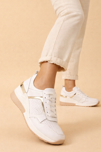 Grace | Women's Hidden Wedge Sneakers with Breathable Perforated Upper