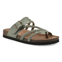 Fern | Women's Boho Braided Sandals with Cork Footbed and Buckle Strap