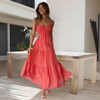 Quinn | Women's Strapless Maxi Dress with Fitted Bodice for Holiday Wear