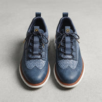 Sebastian | Men's Leather Look Oxford Sneakers with Smart Lace-Up Design