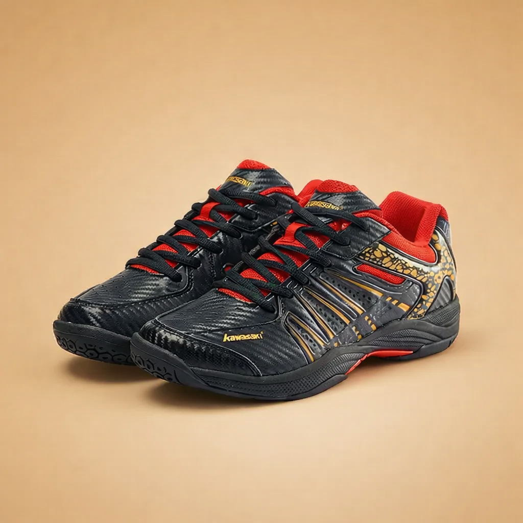 Men's white lightweight sports shoes with anti-slip outsole